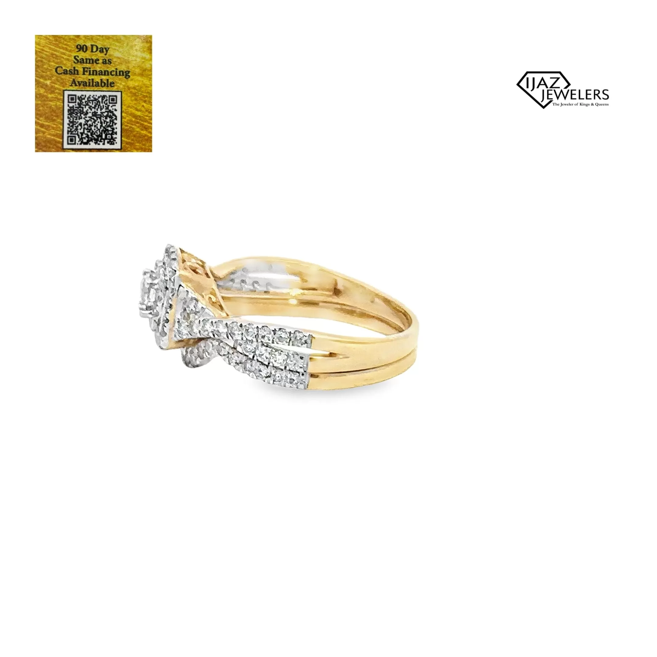 14K Gold 0.90 CTW Diamond Ladies Wedding Set