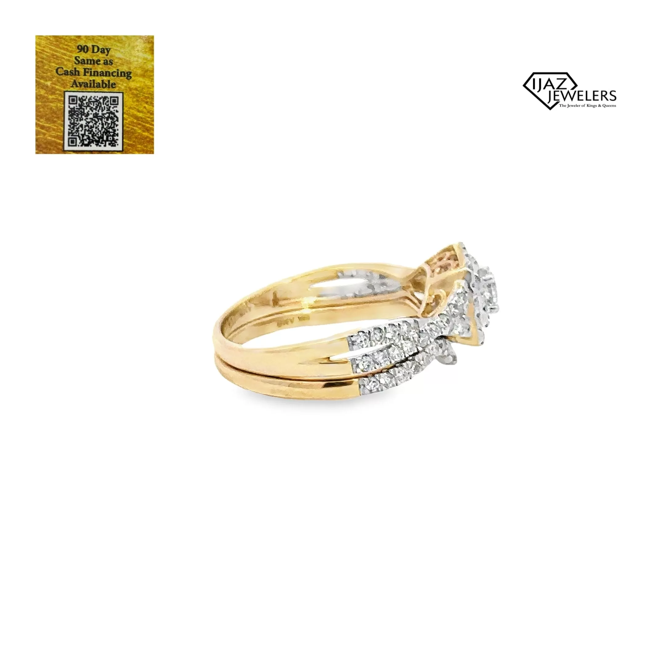 14K Gold 0.90 CTW Diamond Ladies Wedding Set