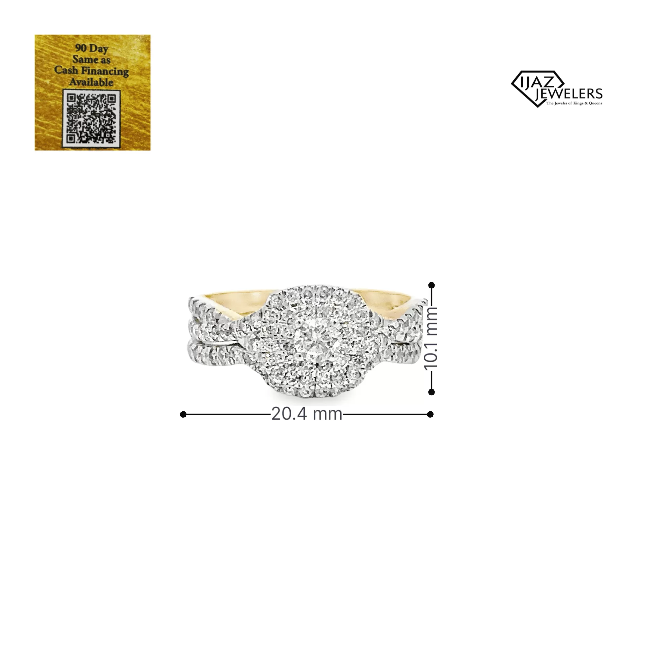 14K Gold 0.90 CTW Diamond Ladies Wedding Set