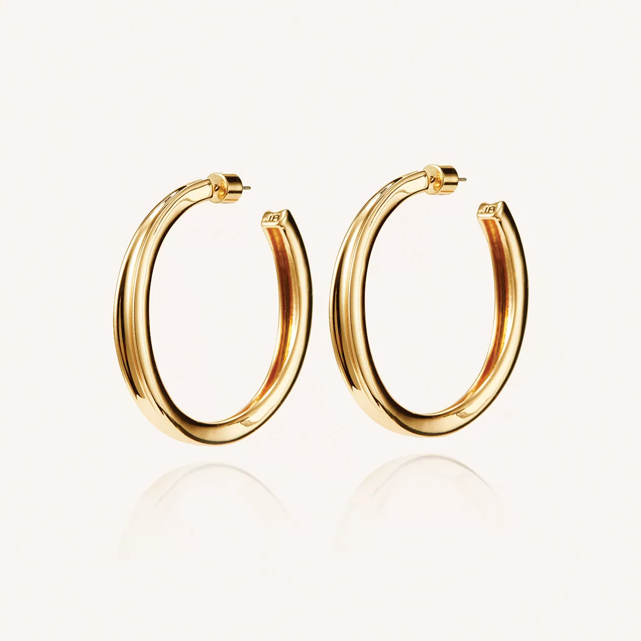 14K Gold Dipped Slim Doune Hoop Earrings