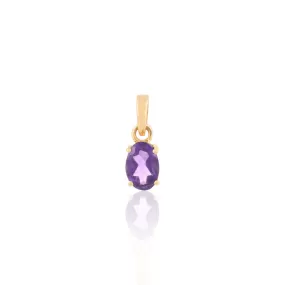 18K Gold Amethyst Pendant