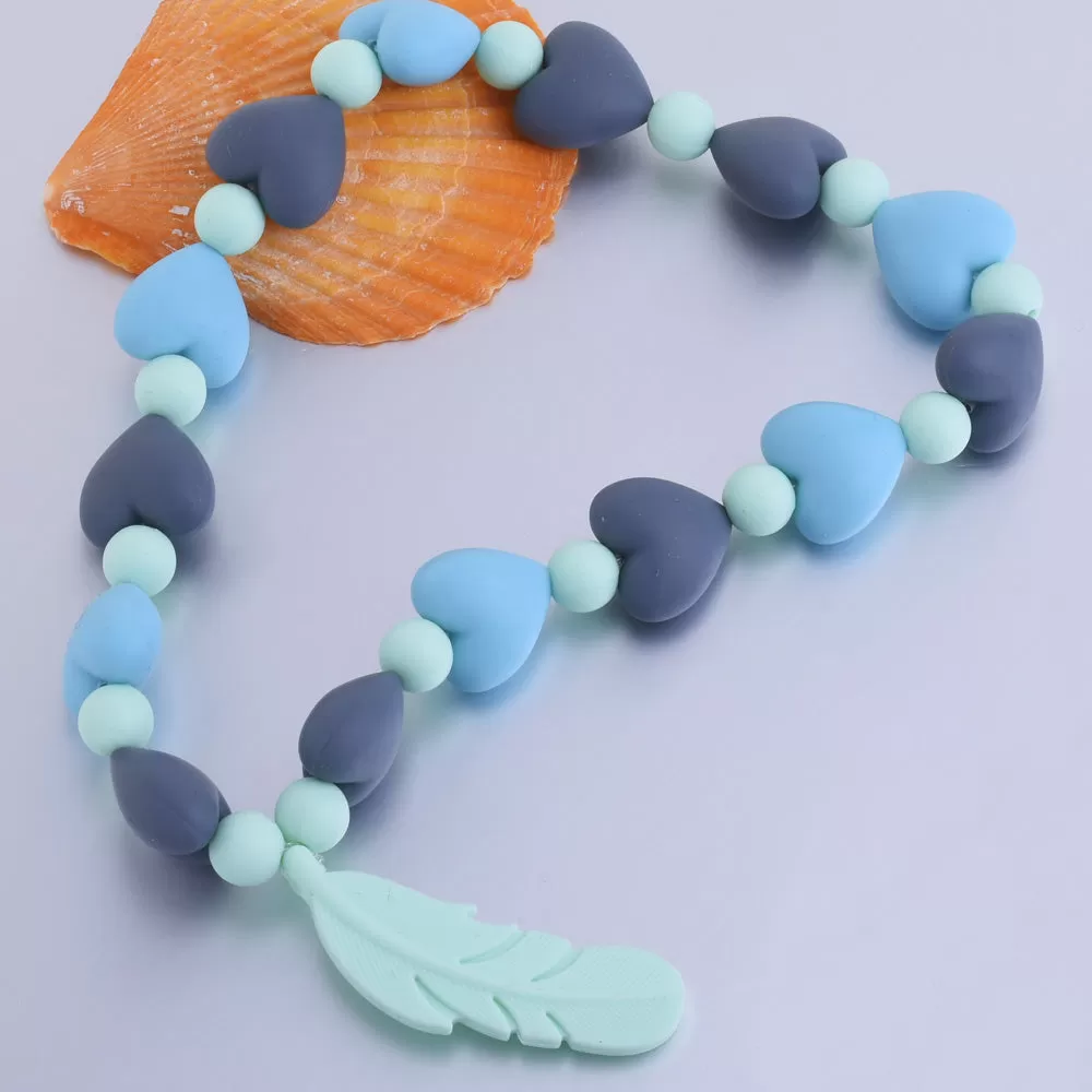 20*19*12MM Heart Silicone Beads 100% Food Grade Silicone Beads BPA Free Sensory Beads diy Necklace bracelet black 20pcs