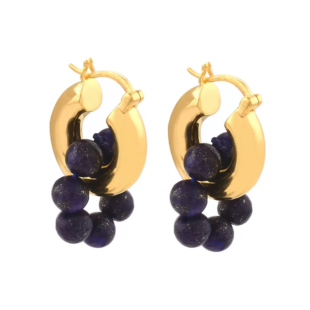 22K Gold Plated Sura Hoop Earrings