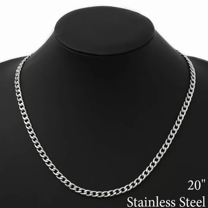 5 MM Curb Chain Stainless Steel Necklace