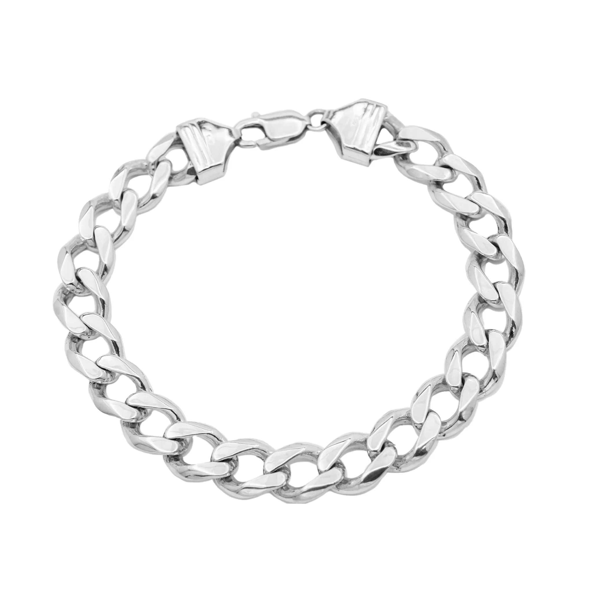 925 Sterling Silver Cuban Link Chain Bracelet