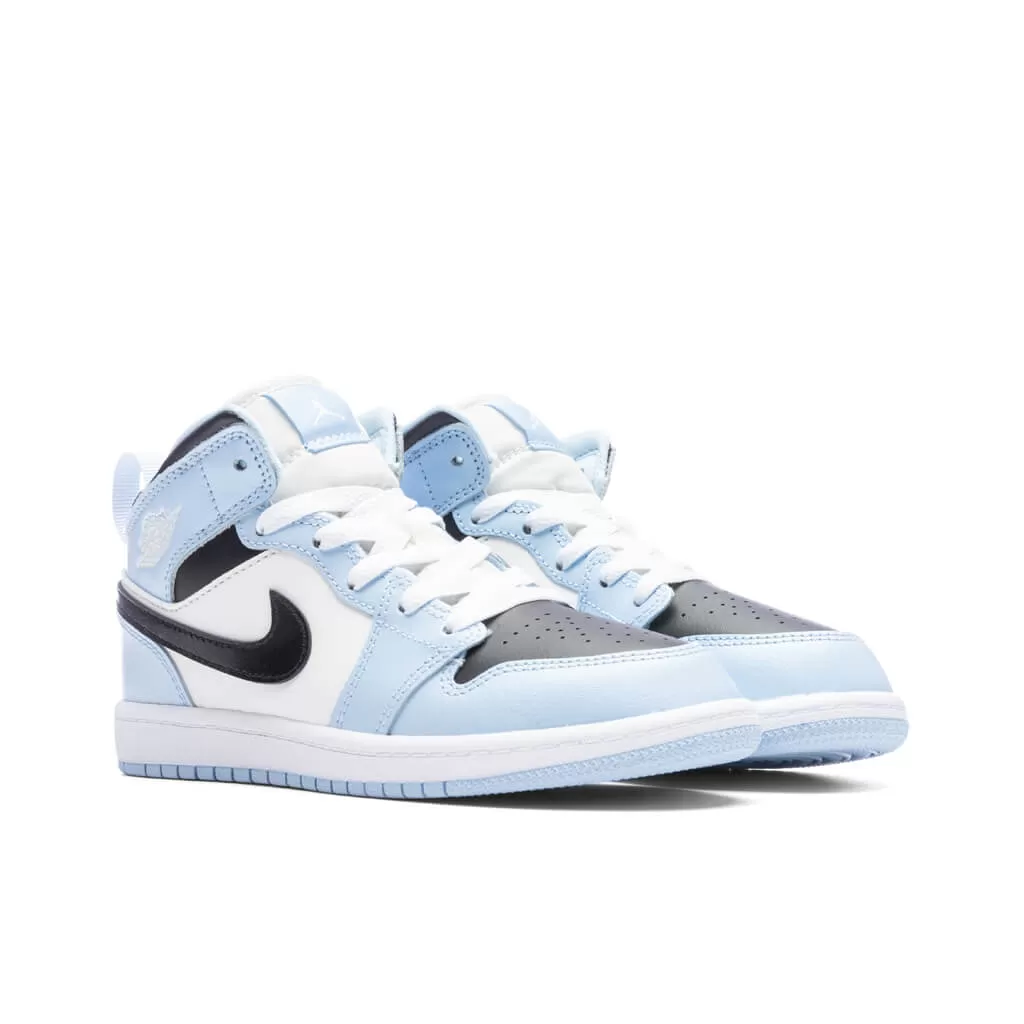 Air Jordan 1 Mid (PS) - Ice Blue/Black/Sail/White