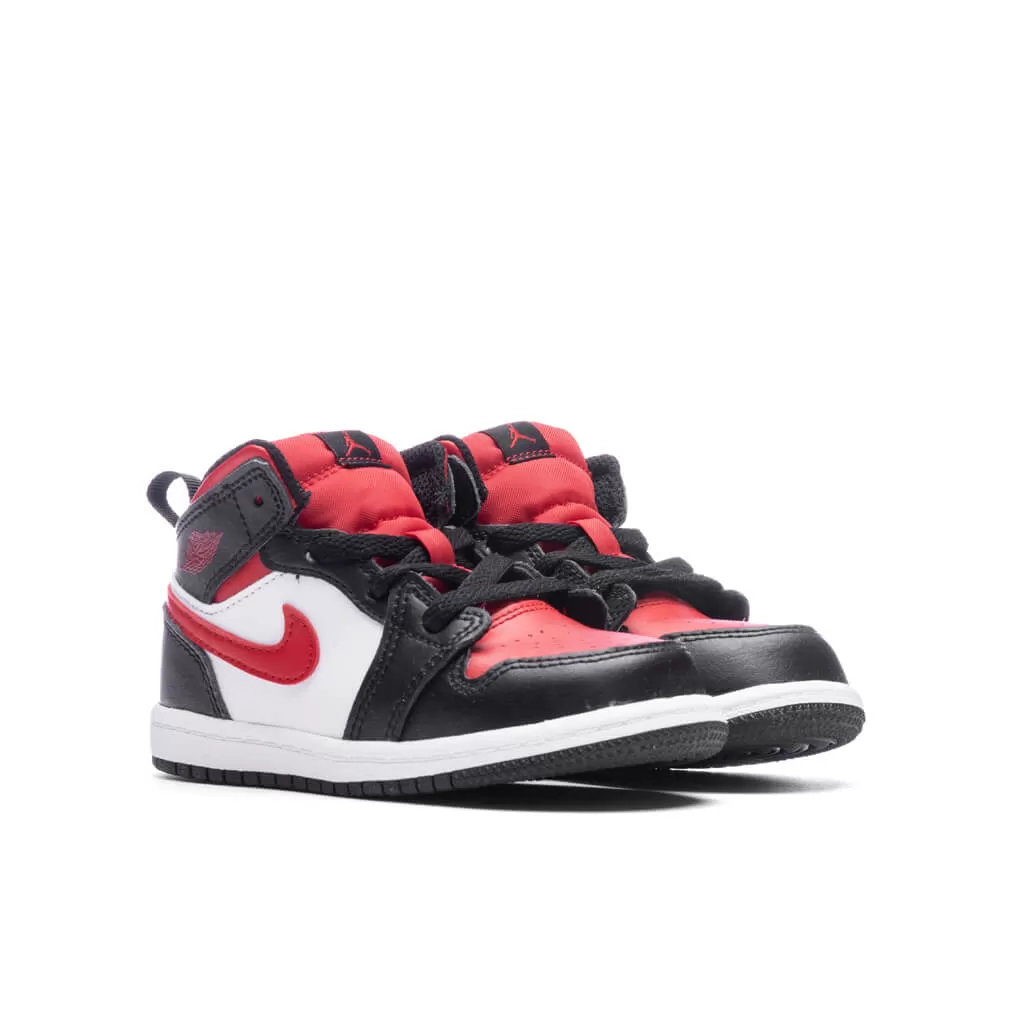 Air Jordan 1 Mid (TD) - Black/Fire Red/White