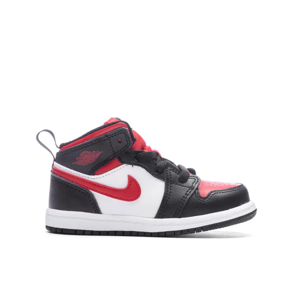 Air Jordan 1 Mid (TD) - Black/Fire Red/White