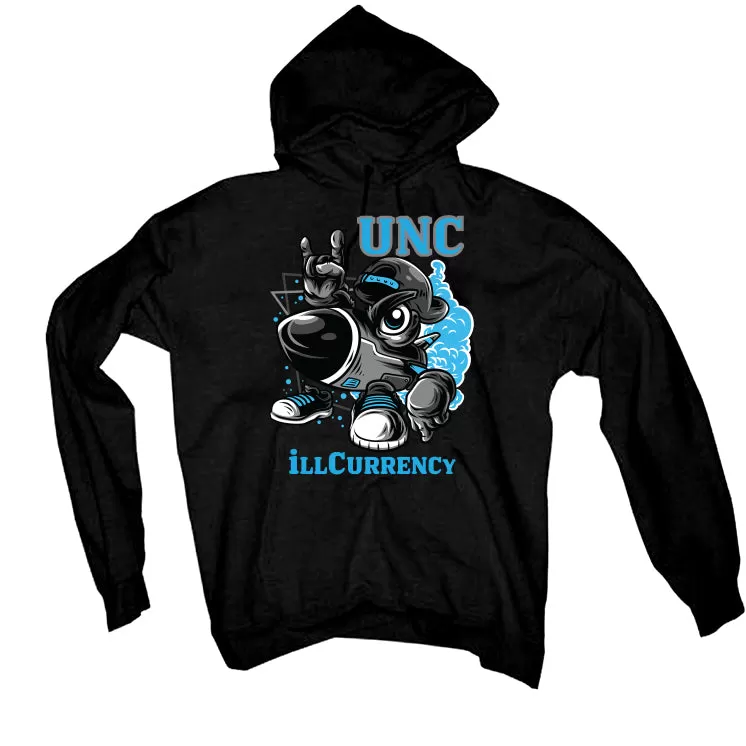 Air Jordan 1 "UNC Toe" | illcurrency Black T-Shirt (UNC ROCKS)