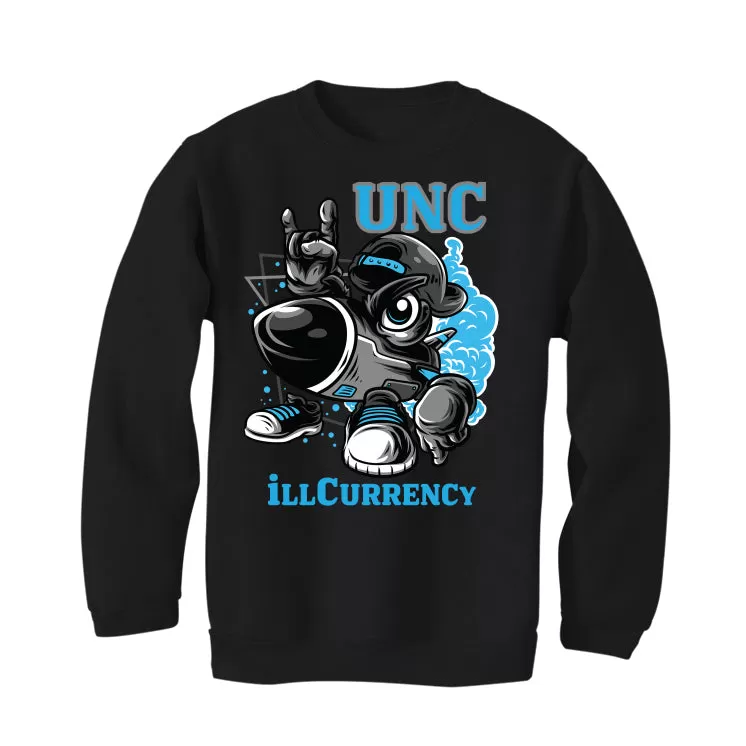 Air Jordan 1 "UNC Toe" | illcurrency Black T-Shirt (UNC ROCKS)