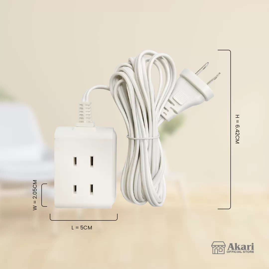 Akari 2 Gang Extension Cord with 3 Meters Cable (AEC-8802N)