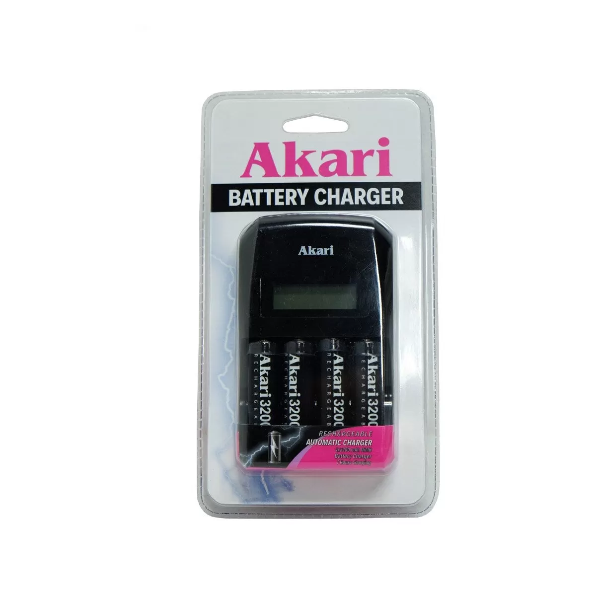 Akari Automatic fast battery charger with FREE 4x3200mah NiMH battery (ARBC-805)