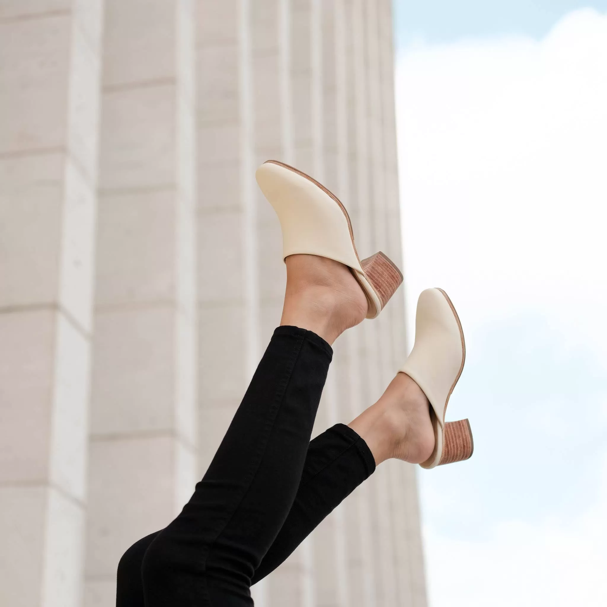 All-Day Heeled Mule Bone