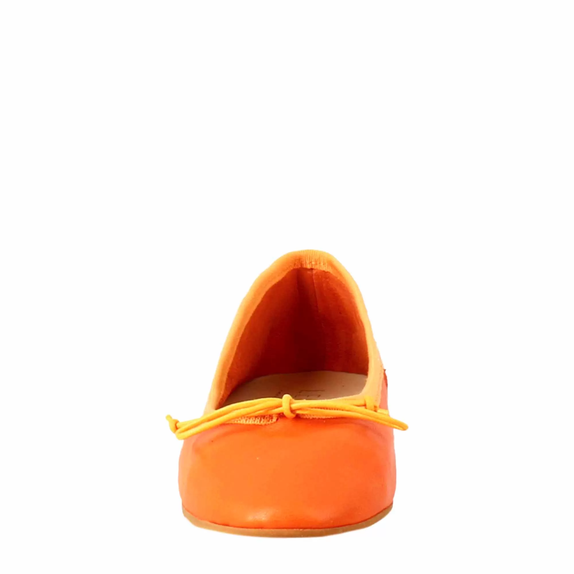 Ballerine leggere da donna color arancio in pelle liscia