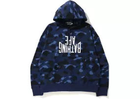 BAPE NYC LOGO PULLOVER HOODIE NAVY