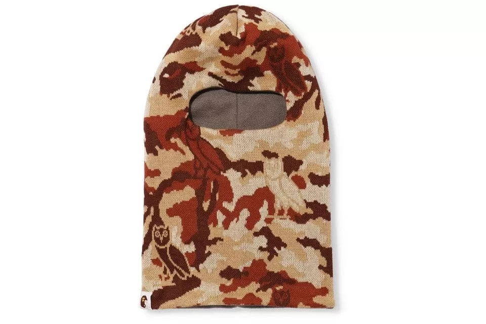 BAPE X OVO WOODLAND CAMO SHARK REVERSIBLE BALACLAVA GREY