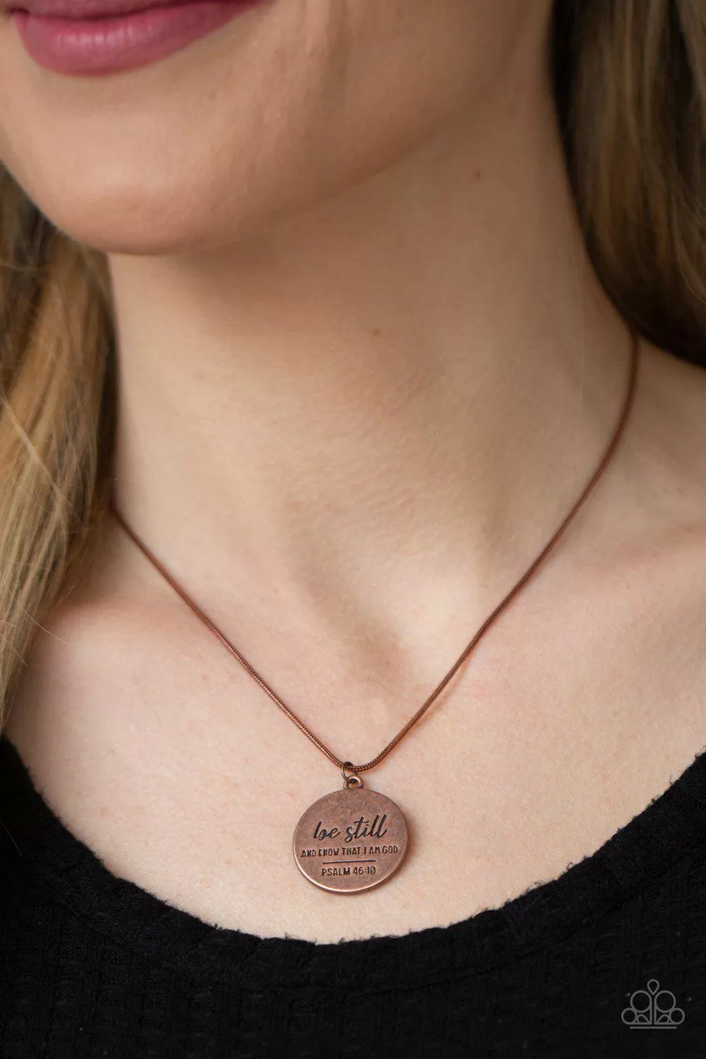 Be Still Copper Inspirational Necklace - Paparazzi Accessories