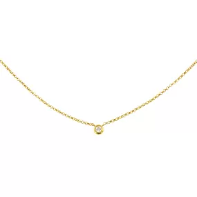 Bezel Set Diamond Pendant Necklace