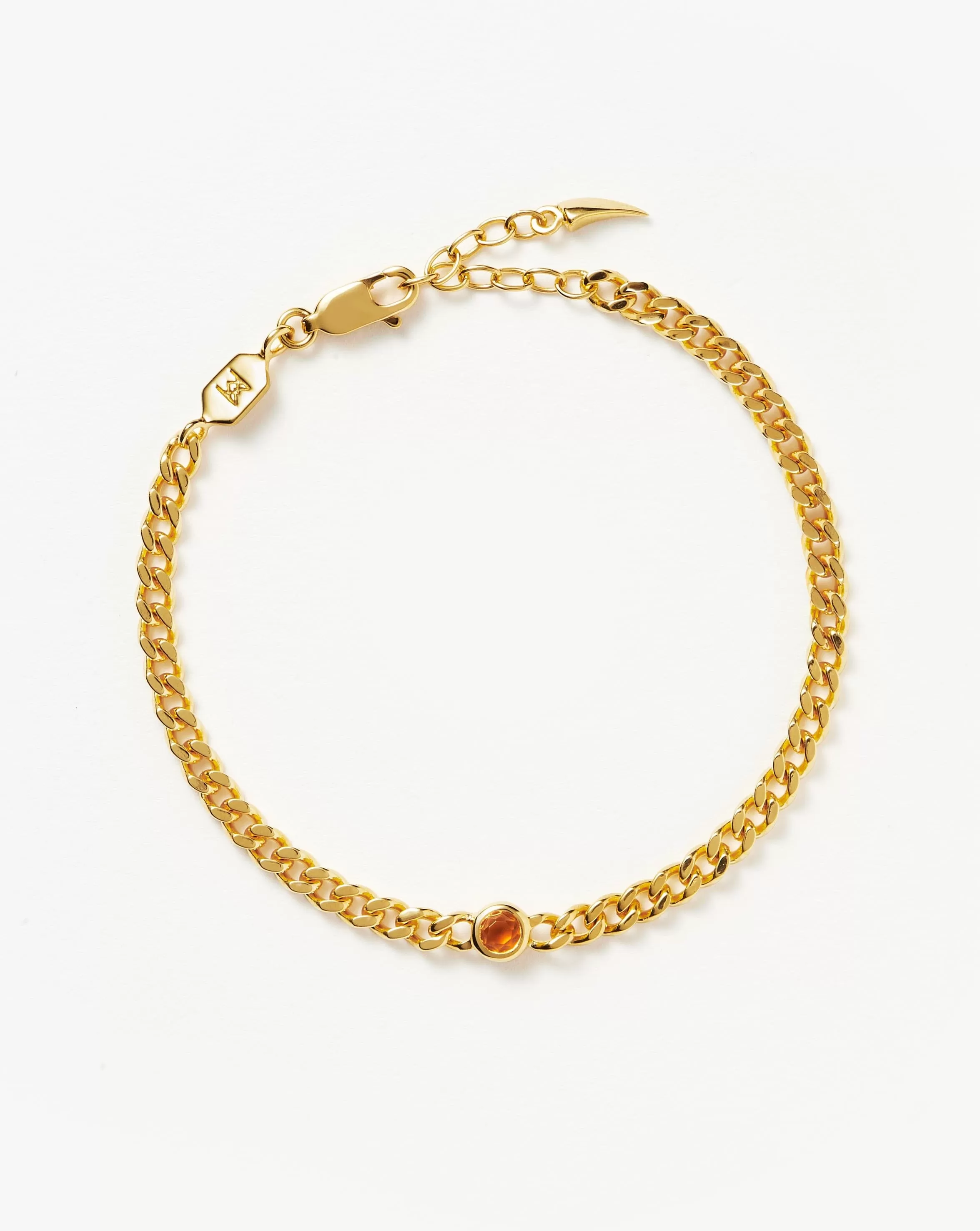 Birthstone Chain Bracelet - November | 18ct Gold Plated Vermeil/Citrine