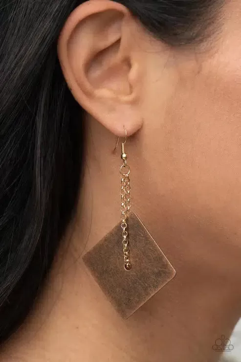 Block Party Posh Copper Earrings - Paparazzi Accessories