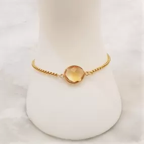 Citrine Jeweled Slider Bracelet