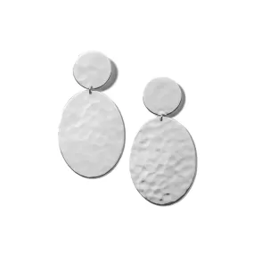 Classico Crinkle Hammered Snowman Earrings