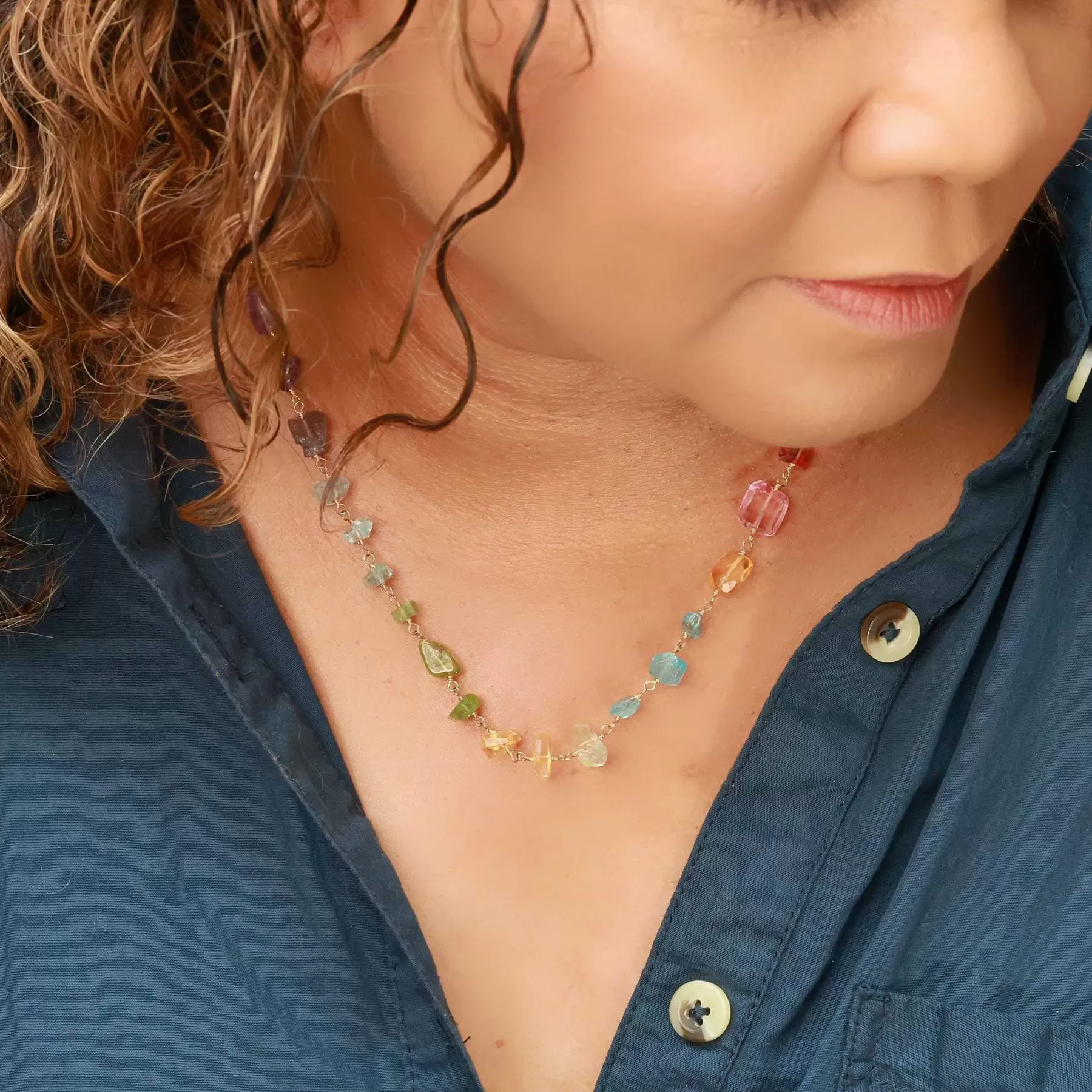 Color Me Brightly - Multi-Gemstone Necklace