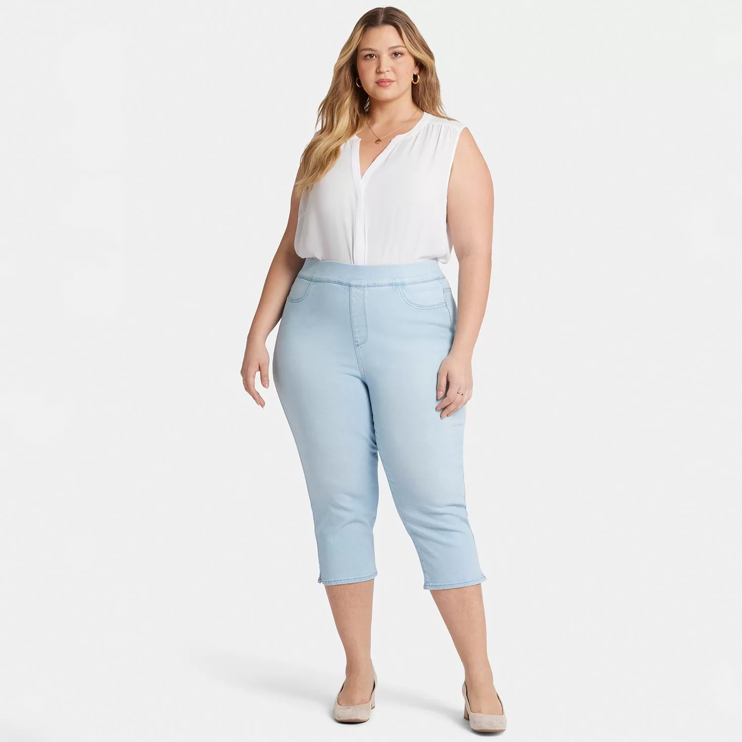 Dakota Crop Pull-On Jeans In Plus Size - Oceanfront