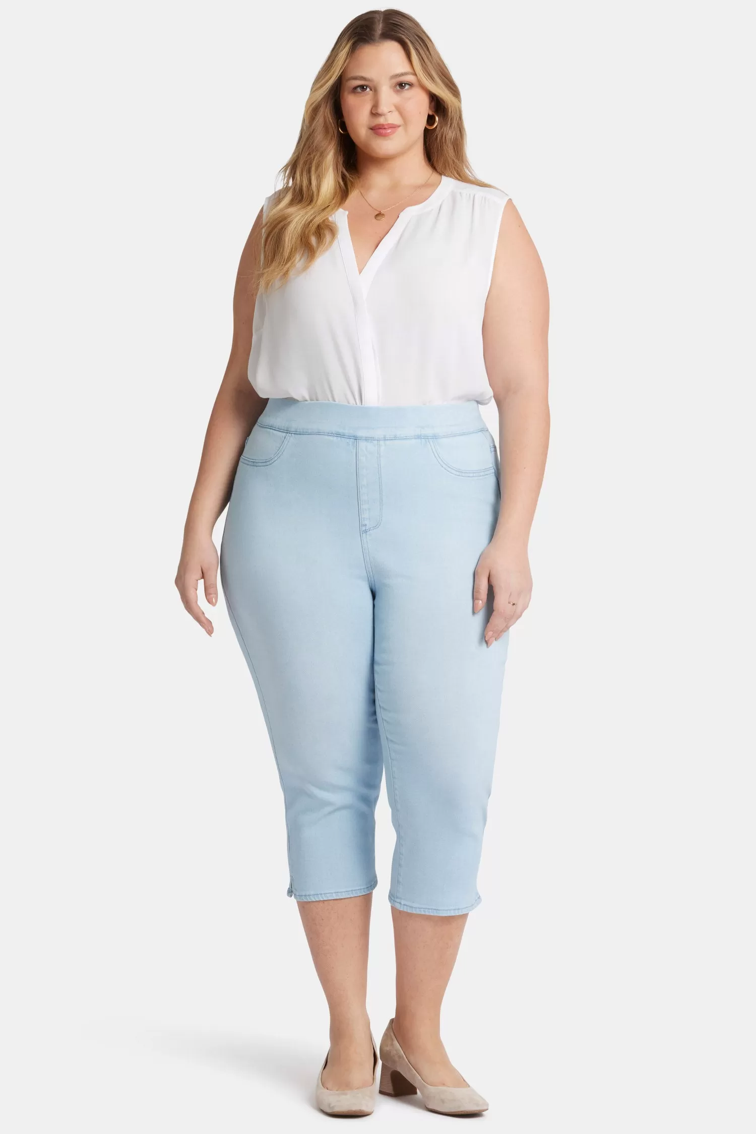 Dakota Crop Pull-On Jeans In Plus Size - Oceanfront