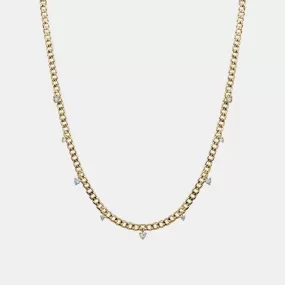 Dangling Diamond Choker Necklace