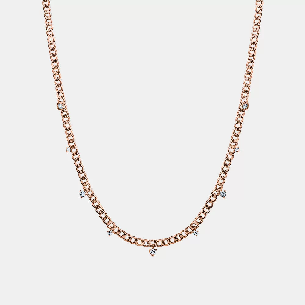 Dangling Diamond Choker Necklace