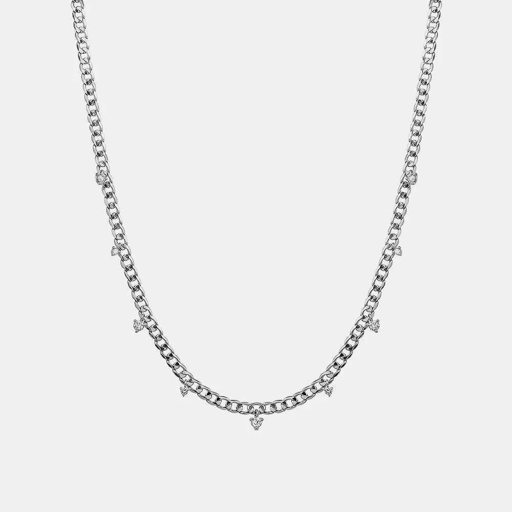 Dangling Diamond Choker Necklace