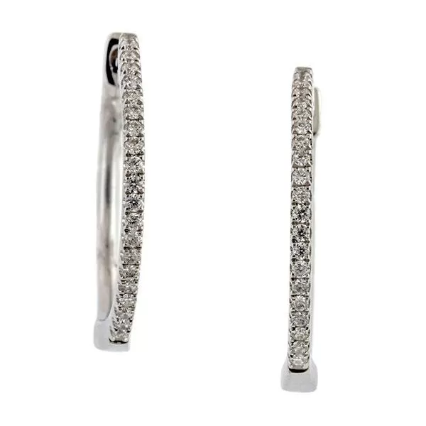 Diamond Hoop Earrings, 0.12ctw.