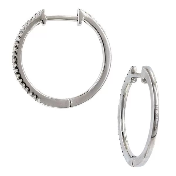 Diamond Hoop Earrings, 0.12ctw.