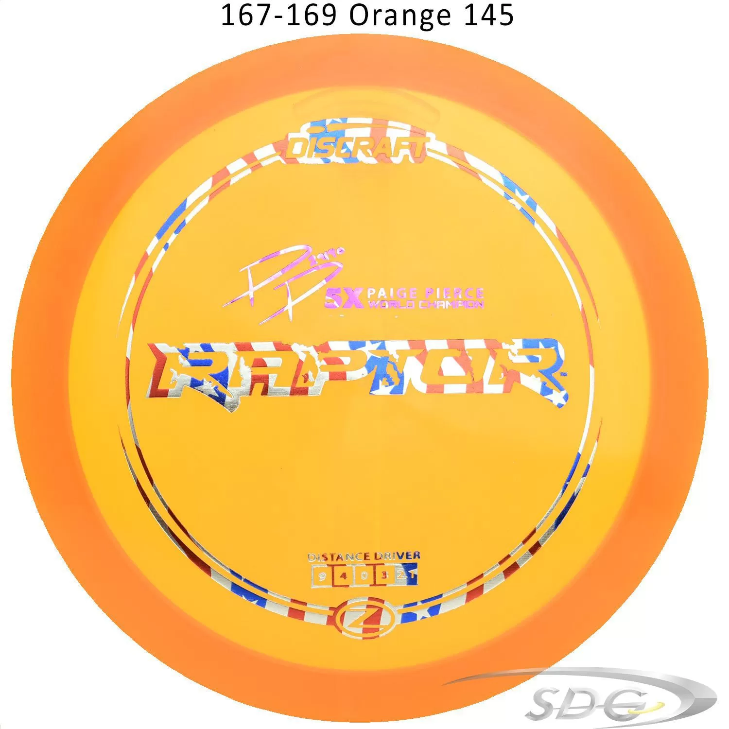 Discraft Z Line Raptor Paige Pierce signature Series Disc Golf Distance Driver