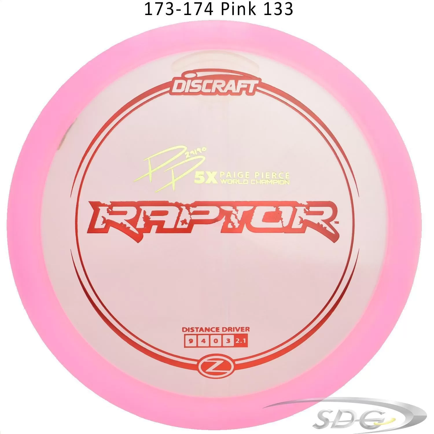 Discraft Z Line Raptor Paige Pierce signature Series Disc Golf Distance Driver