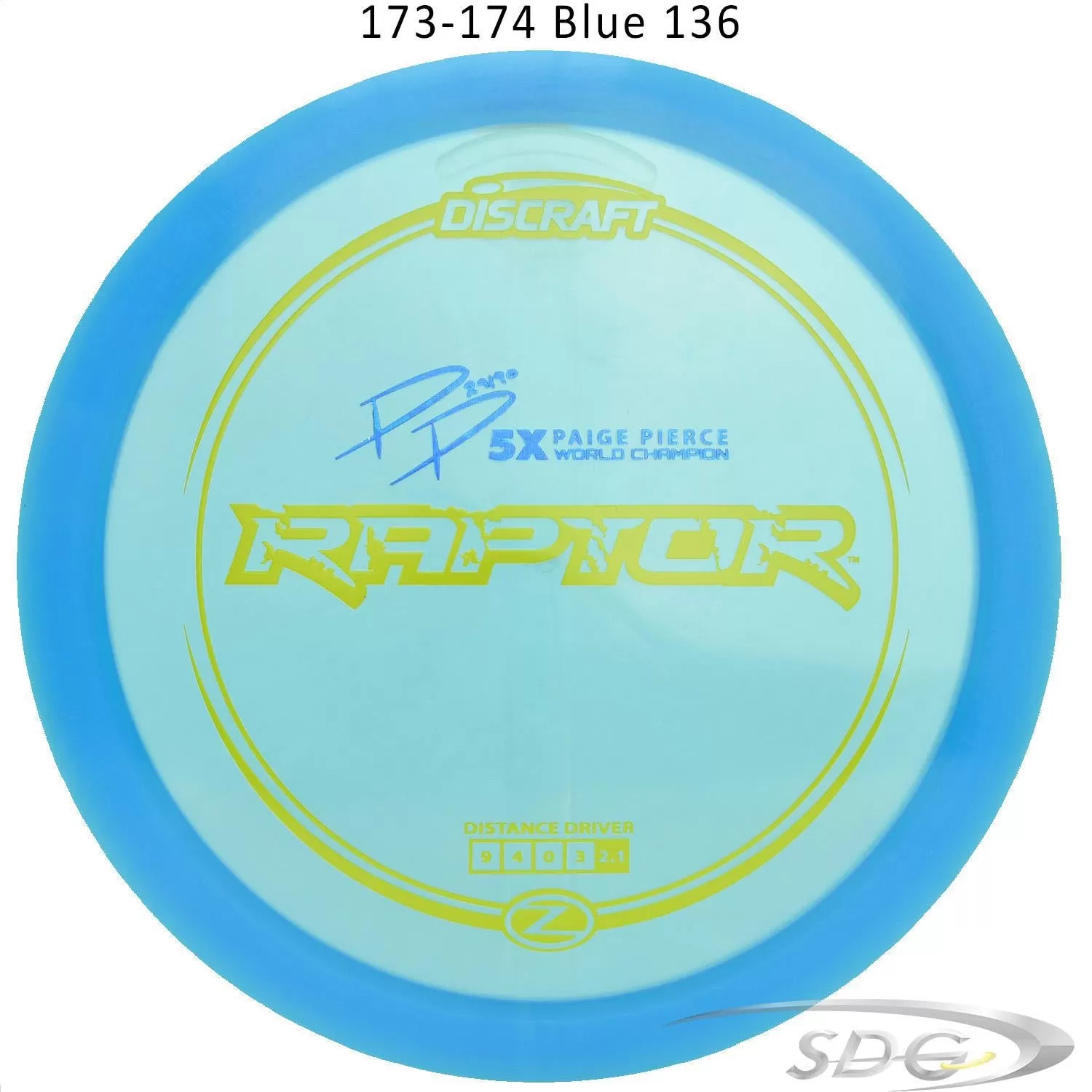 Discraft Z Line Raptor Paige Pierce signature Series Disc Golf Distance Driver