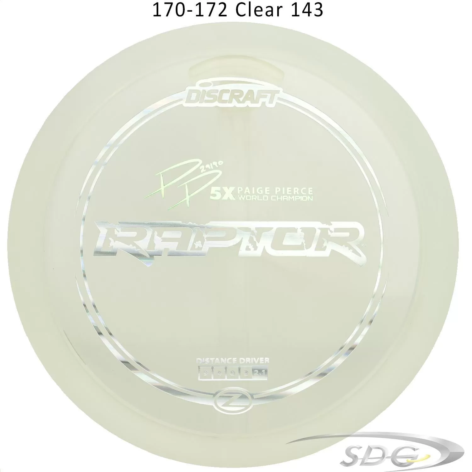 Discraft Z Line Raptor Paige Pierce signature Series Disc Golf Distance Driver