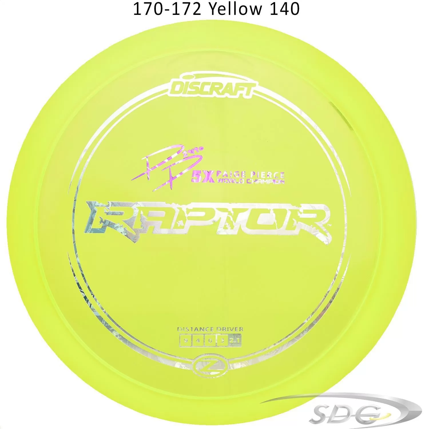 Discraft Z Line Raptor Paige Pierce signature Series Disc Golf Distance Driver