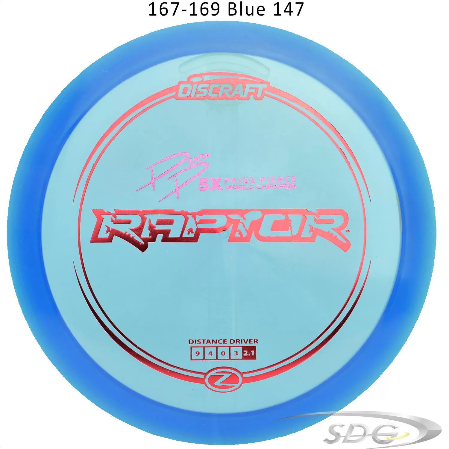 Discraft Z Line Raptor Paige Pierce signature Series Disc Golf Distance Driver