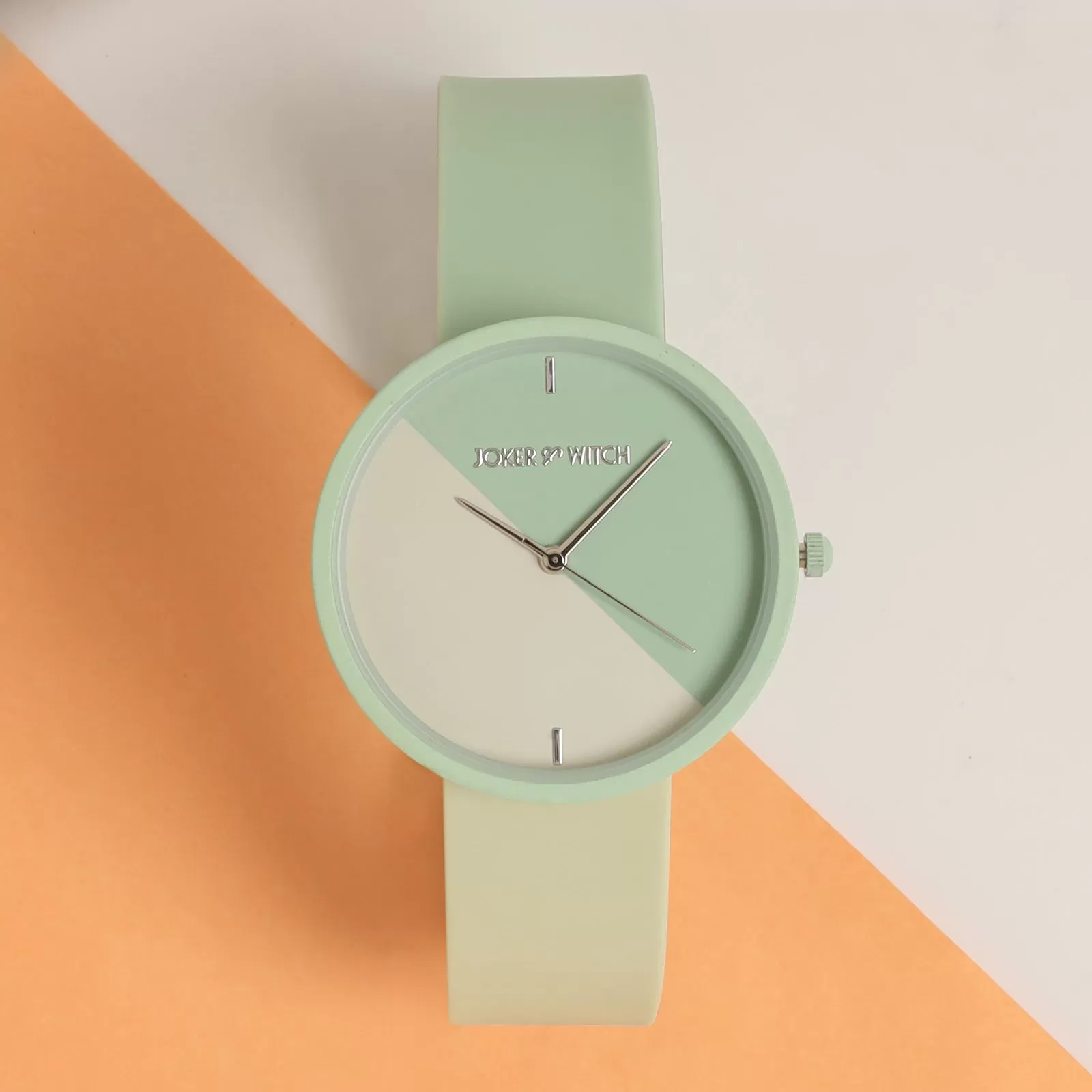 Duet Meadow Glow Green Silicone Strap Watch