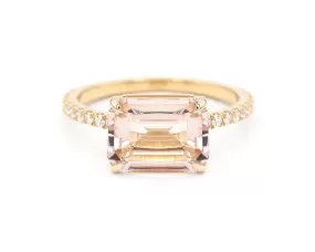 East-West Morganite Ring