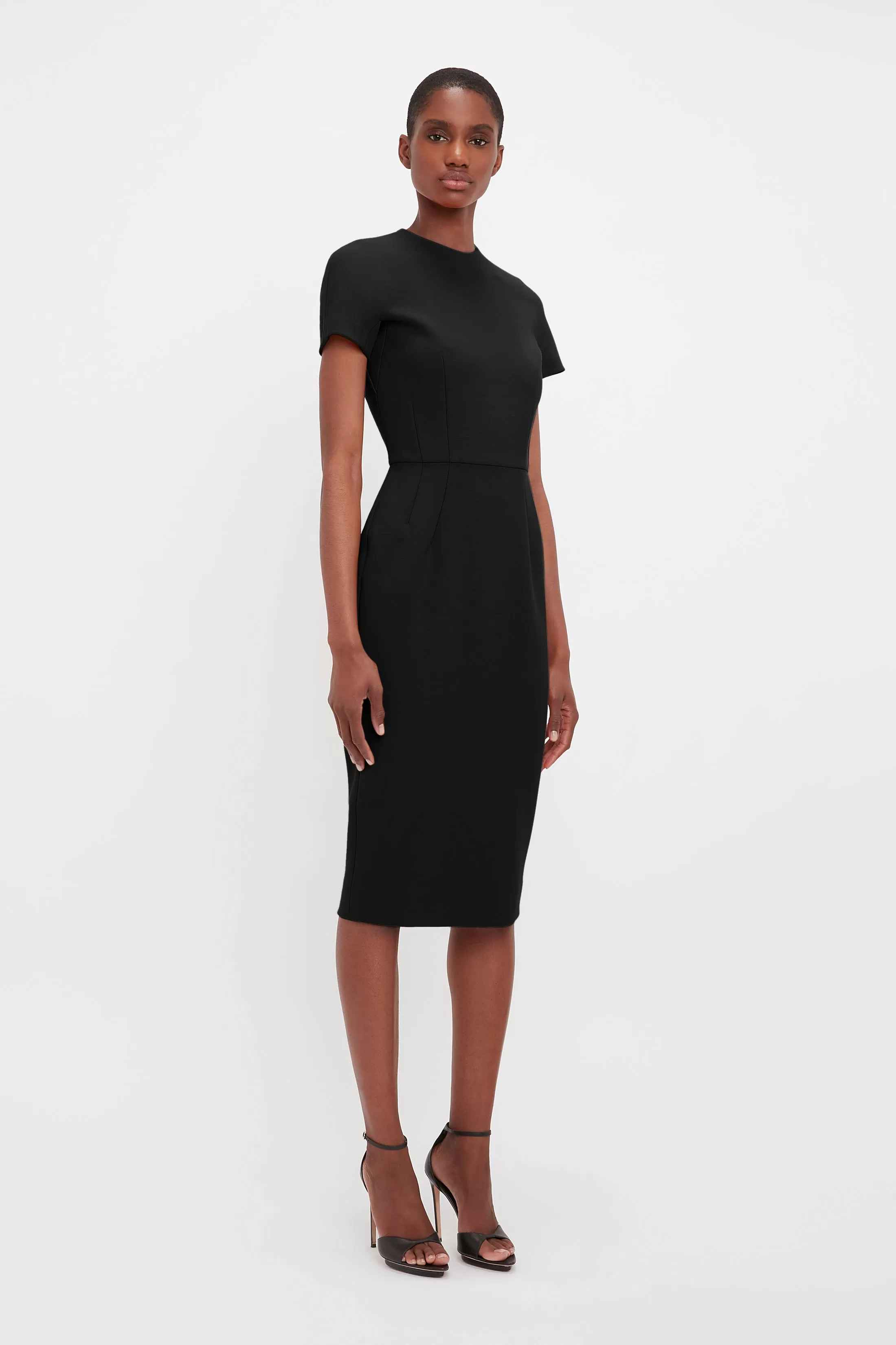 Fitted T-Shirt Dress In Black