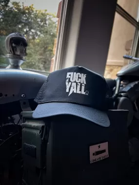 FUCK YALL CURVED BILL BLACK HAT