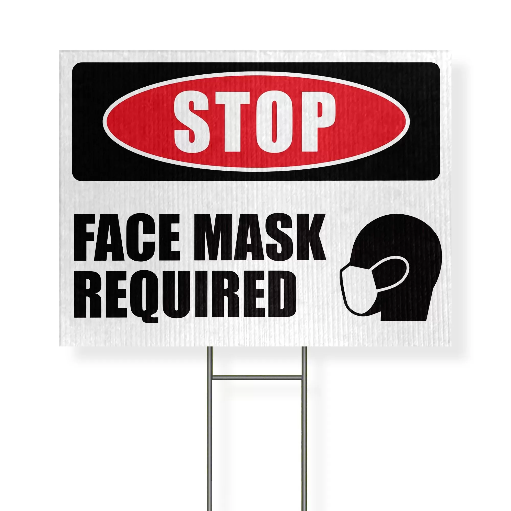 Gearhuman 3D Face Mask Require Yard Sign