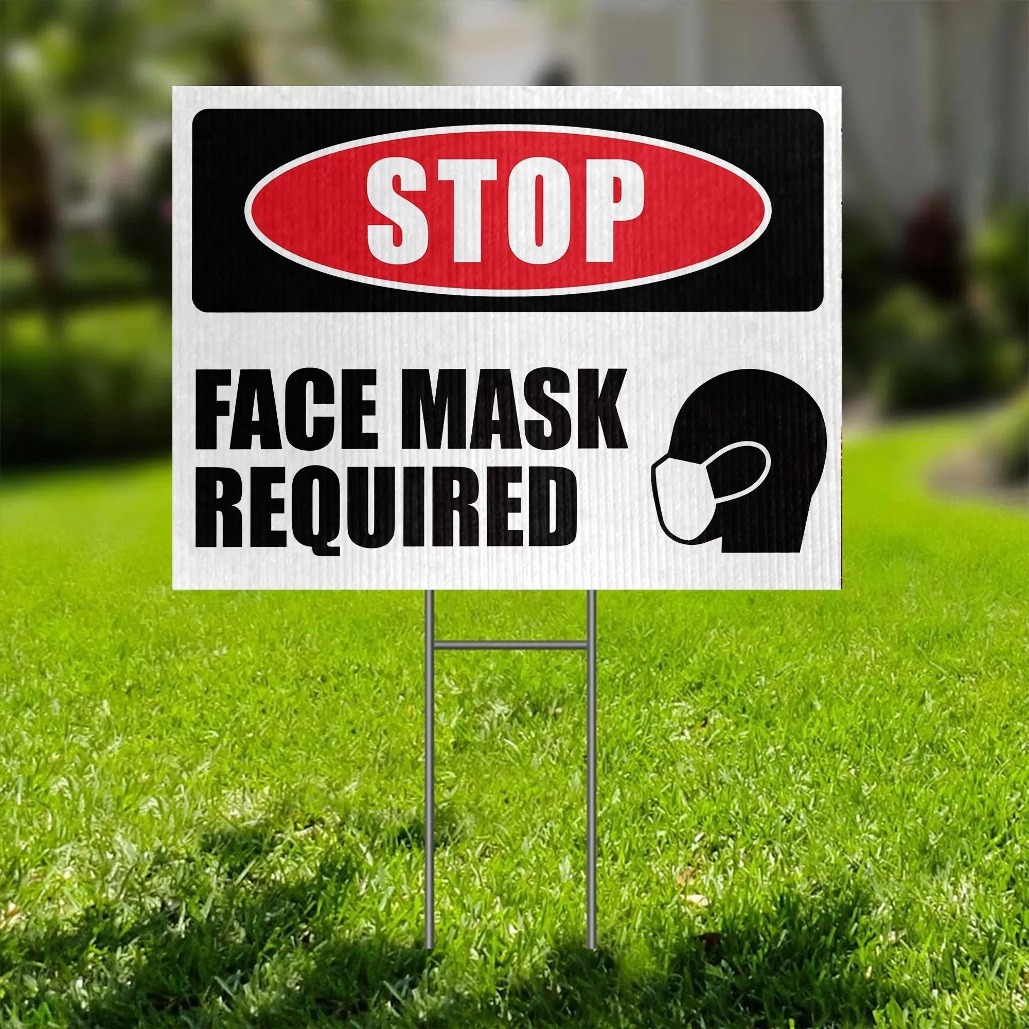 Gearhuman 3D Face Mask Require Yard Sign