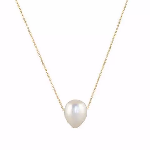 Gillian Conroy 14k Yellow Gold & White Baroque Pearl Necklace - 18