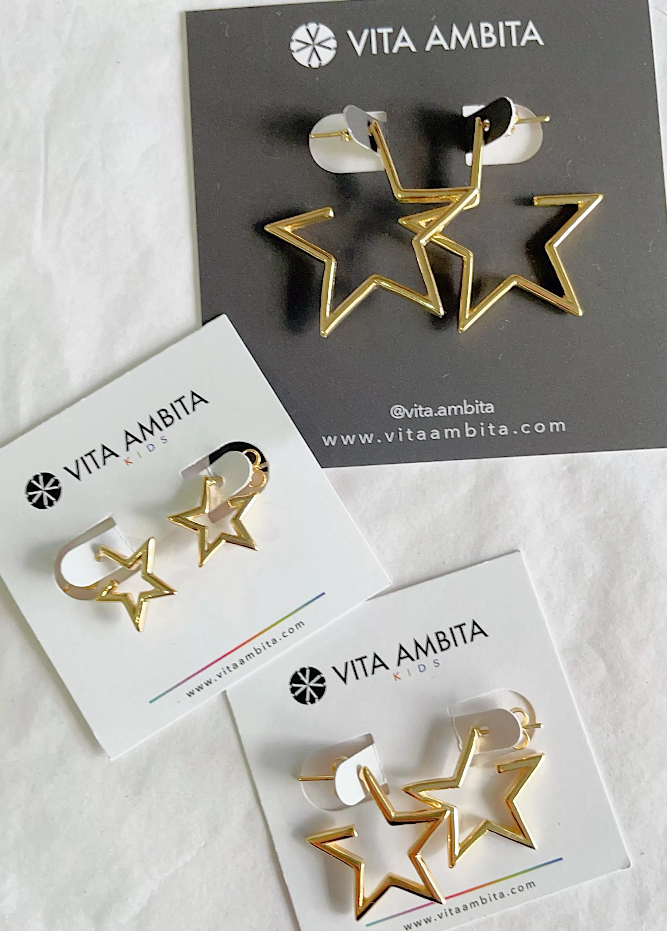 Gold Plated Stars Earrings