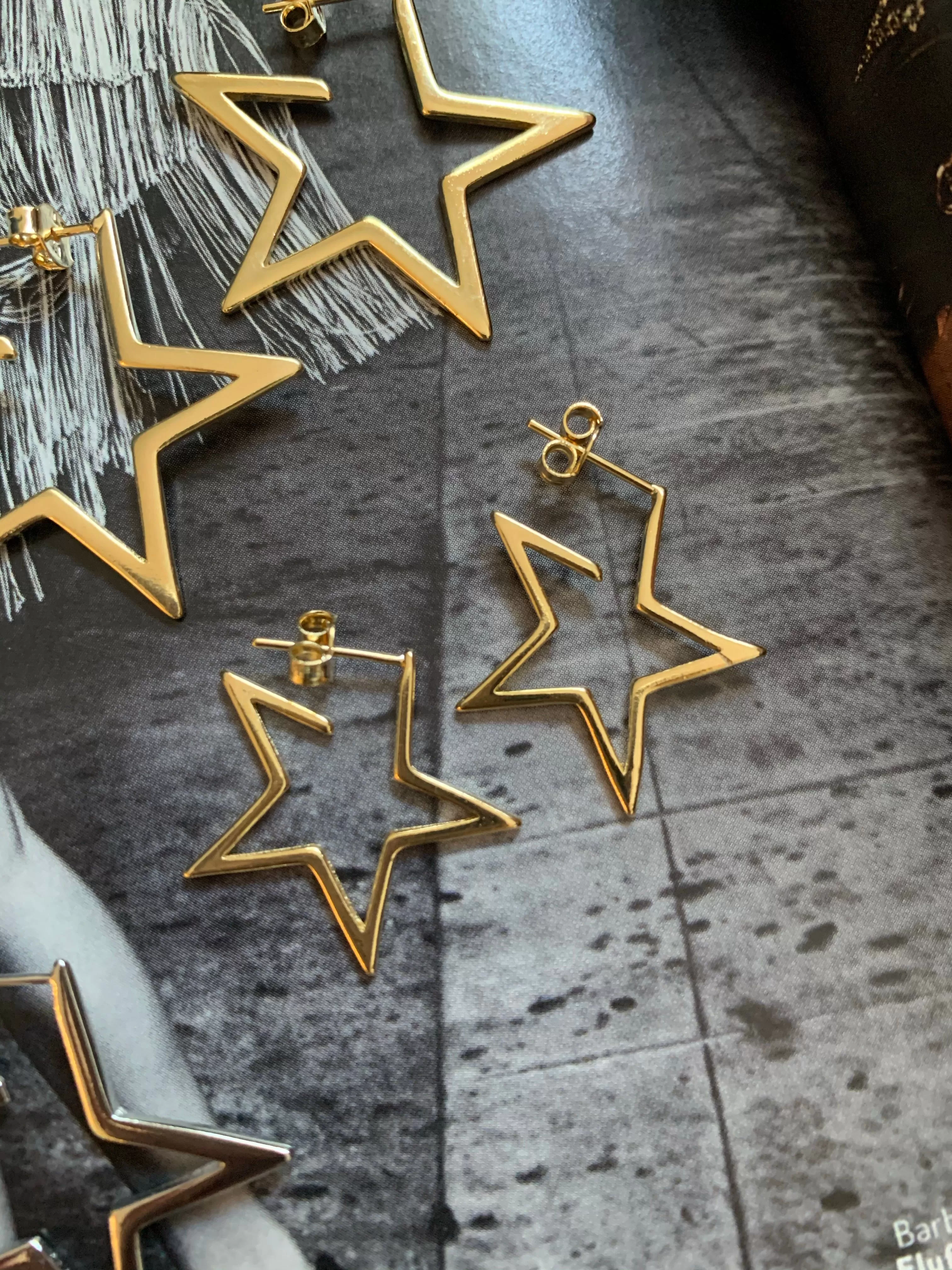 Gold Plated Stars Earrings