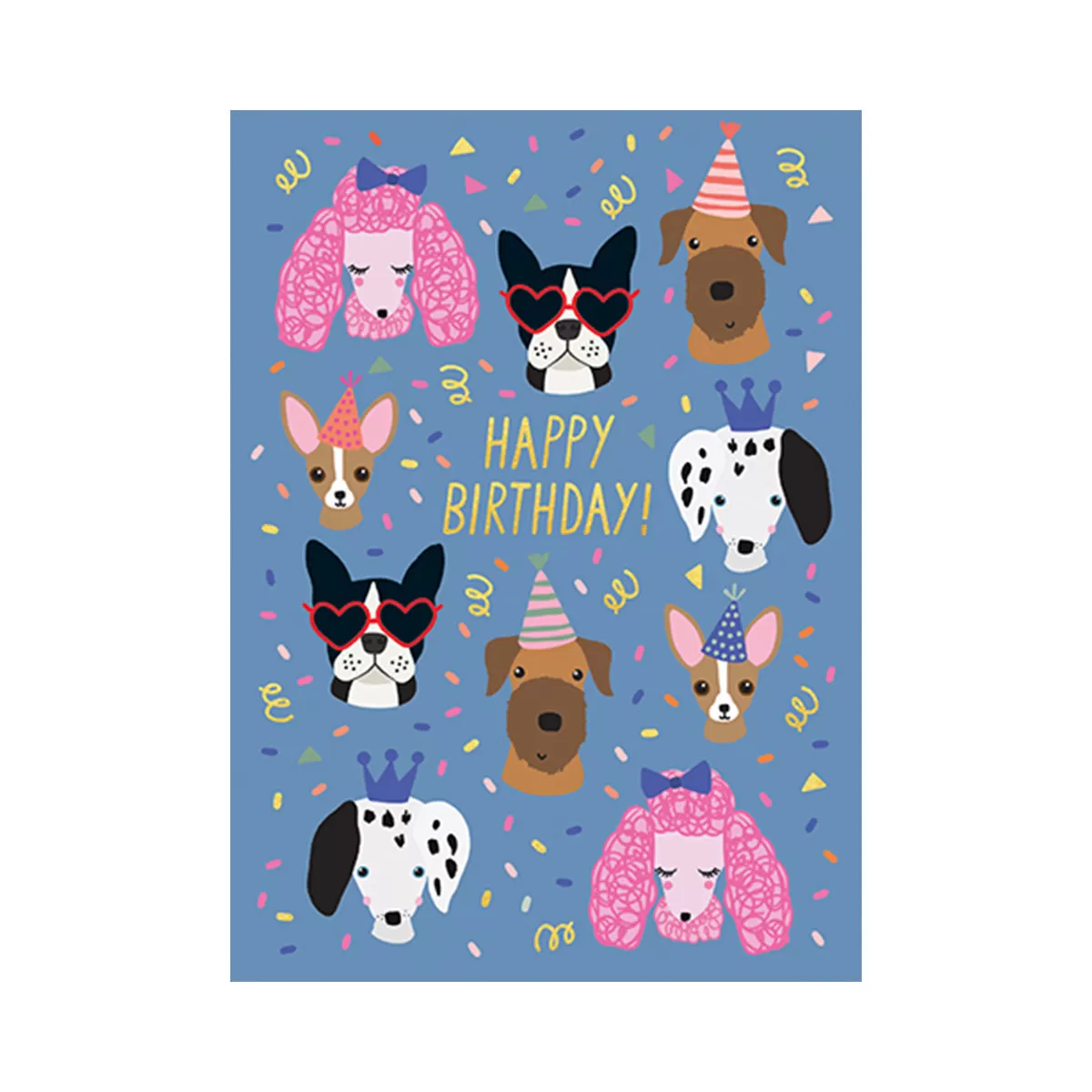 Happy Birthday Party Dogs Card